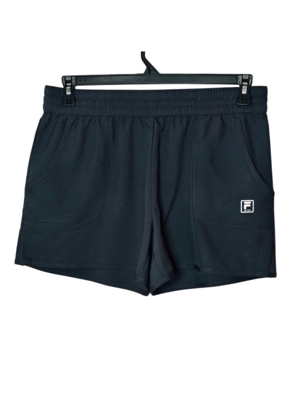 Fila Sport Womens M Athletic Shorts Black 3" Inseam Sporty Pockets Casual Active